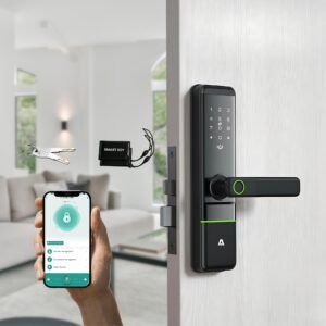 Altix smart door lock with fingerprint access in Dubai home Bluetooth smartphone access
