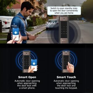 Premium Korean Made Solity smart door lock with Wi-Fi and fingerprint access in Dubai home