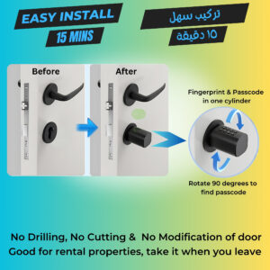 Altix CL1X Bluetooth smart lock cylinder for home office rooms apartments in dubai, abu Dhabi, Sharjah and the UAE. KSA Saudi Arabia, jeddah, riyadh