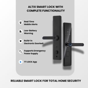 Altix smart door lock with fingerprint access in Dubai home Bluetooth smartphone access