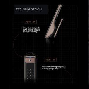 Premium Korean Made Solity smart door lock with Wi-Fi and fingerprint access in Dubai home