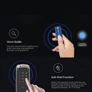 Premium Korean Made Solity smart door lock with Wi-Fi and fingerprint access in Dubai home
