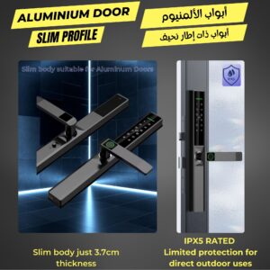 slim door lock IP66 IP65 waterproof for outdoor for gates, aluminum doors waterproof, weatherproof, dustproof