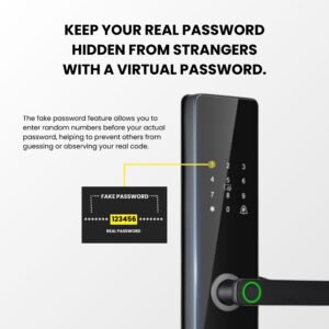 Altix smart door lock with fingerprint access in Dubai home Bluetooth smartphone access