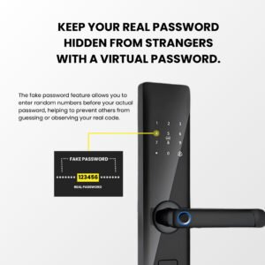 Altix smart door lock with fingerprint access in Dubai home Bluetooth smartphone access