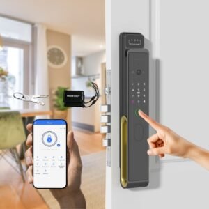 Altix smart door lock with fingerprint access in Dubai home Bluetooth smartphone access