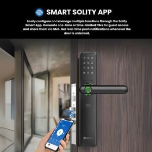 Premium Korean Made Solity smart door lock with Wi-Fi and fingerprint access in Dubai home