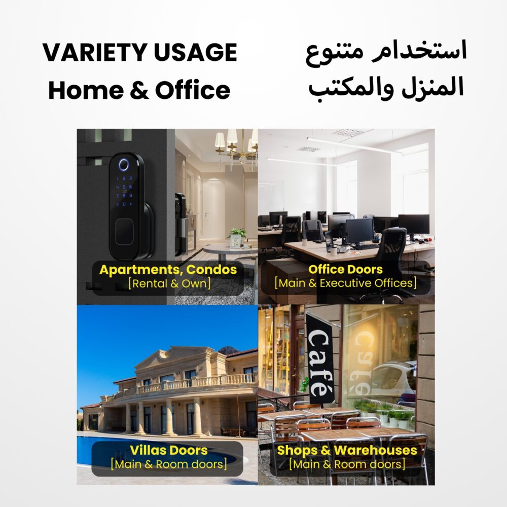 Solity smart door lock with Wi-Fi and fingerprint access in Dubai home, Made in Korea