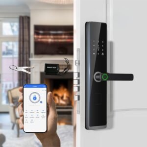 Altix smart door lock with fingerprint access in Dubai home Bluetooth smartphone access