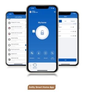 Premium Korean Made Solity smart door lock with Wi-Fi and fingerprint access in Dubai home