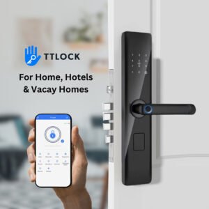 Altix smart door lock with fingerprint access in Dubai home Bluetooth smartphone access
