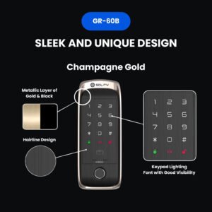 Premium Korean Made Solity smart door lock with Wi-Fi and fingerprint access in Dubai home