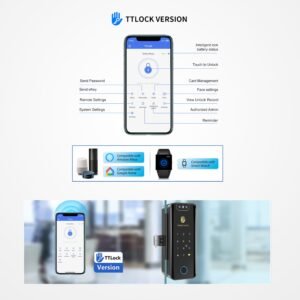 Altix GX Pro Glass Door Automated Lock Fingerprint, 3D Face Recognition, FaceID, Key