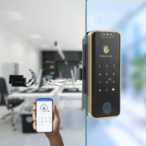 Smart glass door lock