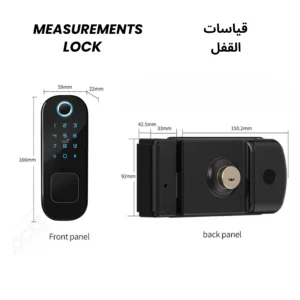 Smart rim Lock tuya